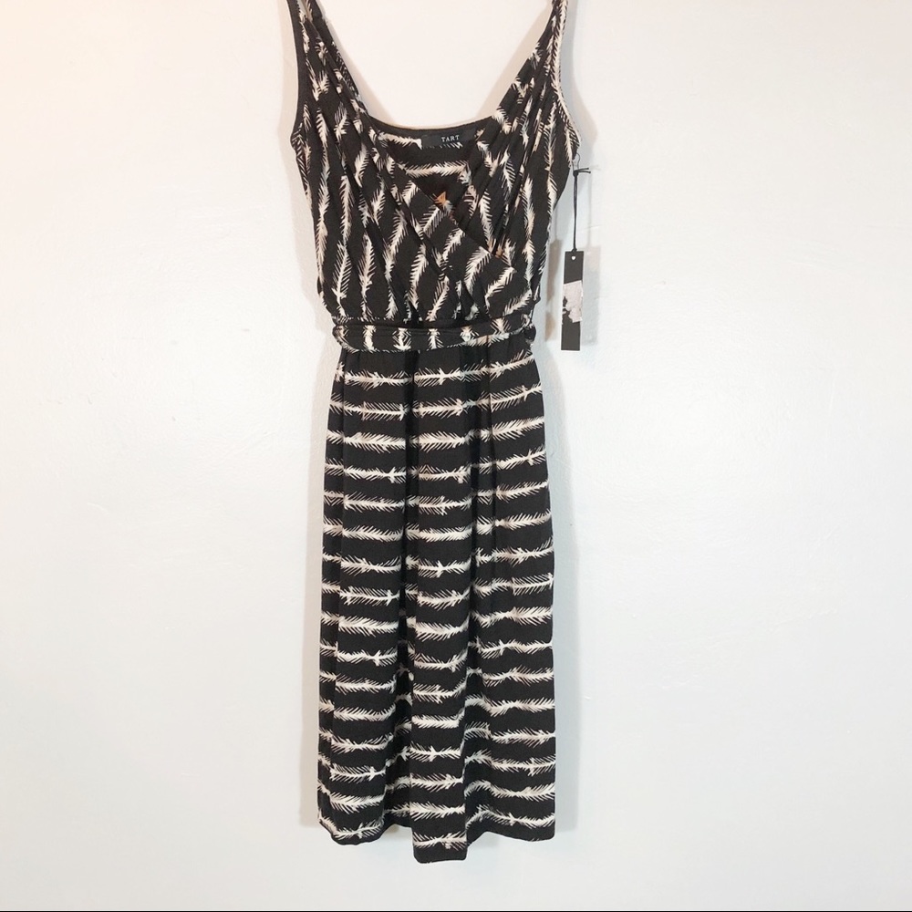 Tart | black & white wrap style dress